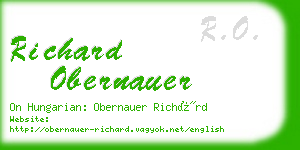 richard obernauer business card